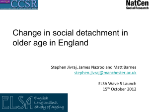 Change in social detachment in older age in England