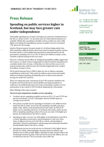 Press Release Spending on public services higher in under independence