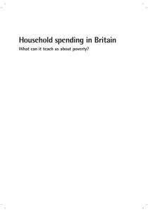 Household spending in Britain What can it teach us about poverty? i