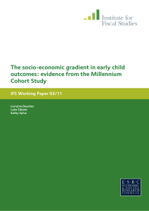 The socio-economic gradient in early child outcomes: evidence from the Millennium