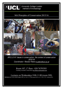 MA Principles of Conservation 2015/16