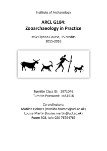 ARCL G184: Zooarchaeology in Practice
