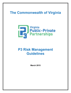 The Commonwealth of Virginia P3 Risk Management Guidelines