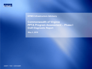 Commonwealth of Virginia PPTA Program Assessment – Phase I Draft Diagnostic Report