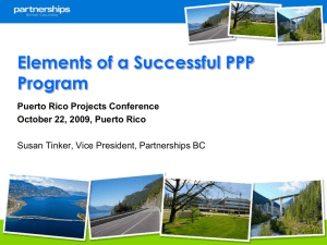 Elements of a Successful PPP Program Puerto Rico Projects Conference