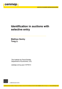 Identification in auctions with selective entry