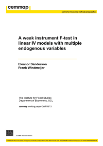 test in A weak instrument F- linear IV models with multiple endogenous variables