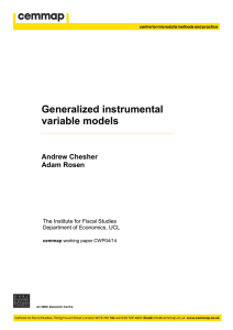 Generalized instrumental variable models