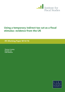 Using a temporary indirect tax cut as a fiscal  6