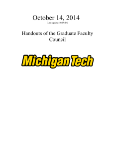 October 14, 2014 Handouts of the Graduate Faculty Council 10/09/14)