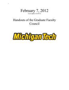 February 7, 2012  Handouts of the Graduate Faculty Council