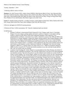 Minutes of the Graduate Faculty Council Meeting  Tuesday, September 7, 2010