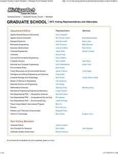 Graduate Faculty Council Members | Michigan Tech Graduate School