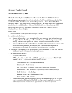 Graduate Faculty Council Minutes: December 2, 2003