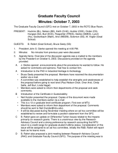 Graduate Faculty Council Minutes: October 7, 2003