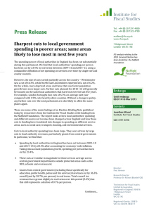 Press Release Sharpest cuts to local government