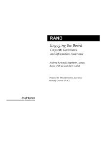 RAND Engaging the Board Corporate Governance