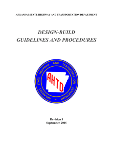 DESIGN-BUILD GUIDELINES AND PROCEDURES  Revision 1