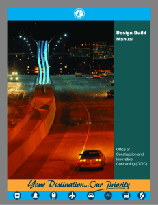 Design-Build Manual Office of Construction and