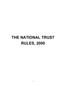 THE NATIONAL TRUST RULES, 2000 1