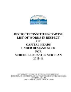 DISTRICT/CONSTITUENCY-WISE LIST OF WORKS IN RESPECT OF