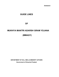 GUIDE LINES OF MUKHYA MANTRI ADARSH GRAM YOJANA