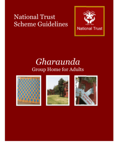 Gharaunda National Trust Scheme Guidelines Group Home for Adults