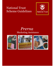 Prerna National Trust Scheme Guidelines Marketing Assistance