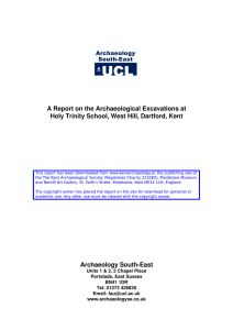 A Report on the Archaeological Excavations at Archaeology South-East
