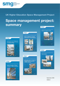 Space management project: summary UK Higher Education Space Management Project September 2006