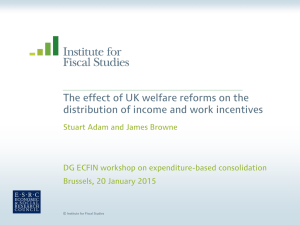 The effect of UK welfare reforms on the