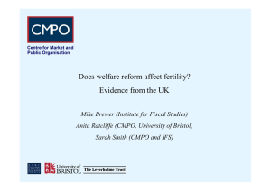 Does welfare reform affect fertility? Evidence from the UK