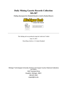 Daily Mining Gazette Records Collection MS-587