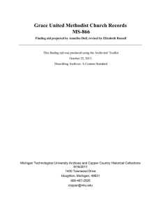 Grace United Methodist Church Records MS-866