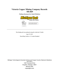 Victoria Copper Mining Company Records MS-869