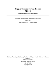Copper Country Survey Records MS-912