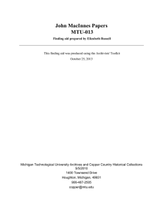 John MacInnes Papers MTU-013
