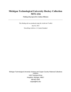 Michigan Technological University Hockey Collection MTU-216