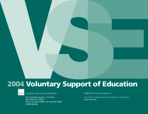 2004 Voluntary Support of Education Additional Survey Sponsor