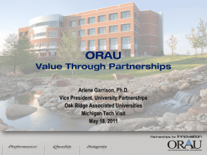 ORAU Value Through Partnerships