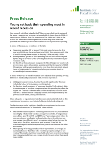 Press Release Young cut back their spending most in recent recession