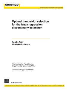 Optimal bandwidth selection for the fuzzy regression discontinuity estimator Yoichi Arai