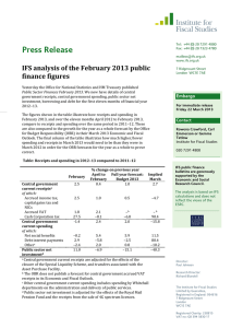 Press Release IFS analysis of the February 2013 public