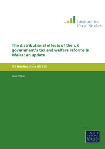 The distributional effects of the UK Wales: an update