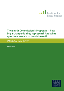 The Smith Commission’s Proposals – how questions remain to be addressed?