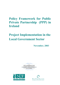 Policy Framework for Public Private Partnership  (PPP) in Ireland