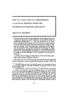 THE  1977  CLEAN  AIR ACT AMENDMENTS: TECHNOLOGY-FORCING STRATEGY? BRUCE