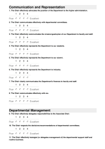 Communication and Representation 1 2 3 4 Poor Excellent