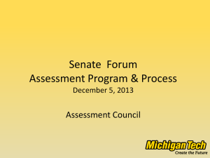 Senate  Forum Assessment Program &amp; Process Assessment Council