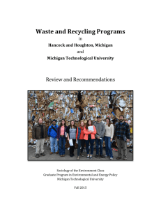 Waste and Recycling Programs Review and Recommendations in